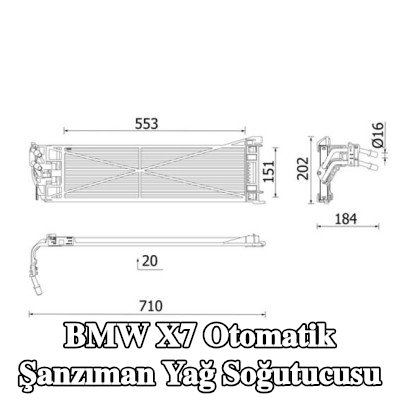 MAHLE Conta/sızdırmazlık elemanı olmayan otomatik şanzıman yağ soğutucusu — BMW X7