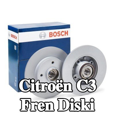 BOSCH Fren diski Dış Çap: 244mm, düz, Kaplamalı, ABS sensör halkalı, tekerlek yatağı ile — Citroën C3