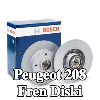 BOSCH Fren diski Dış Çap: 244mm, düz, Kaplamalı, ABS sensör halkalı, tekerlek yatağı ile — Peugeot 208