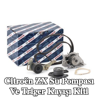 BOSCH Su pompası ve triger kayışı kiti Diş Sayısı: 136, Width: 25mm — Citroën Zx