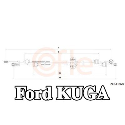 COFLE كابل محدد السرعة مزدوج — 2012 Ford Kuga