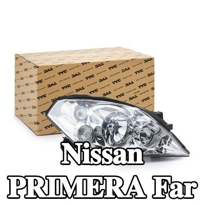 TYC Far Sağ, H7/H7, ampul tutuculu, elektrik motoru olmadan — Nissan Primera