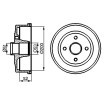 BOSCH Arka aks fren kampanası, 228mm, tekerlek yatağı ile — Opel Tigra (9)