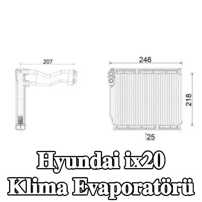 MAHLE Genleşme valfi olmayan klima evaporatörü — Hyundai ix20