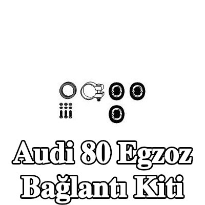HJS Kelepçeli egzoz bağlantı kiti — Audi 80