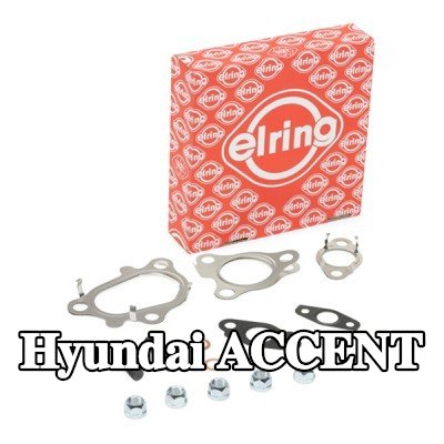ELRING مجموعة التثبيت, الشاحن مع الحشيات/الأختام, مع مسامير/براغي — Hyundai Accent