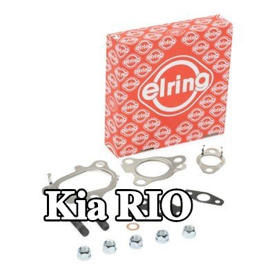 ELRING مجموعة التثبيت, الشاحن مع الحشيات/الأختام, مع مسامير/براغي — Kia Rio
