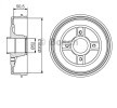 BOSCH Arka aks fren kampanası, 234mm, ABS sensör halkalı, tekerlek yatağı ile — 2012 Nissan Note (1)