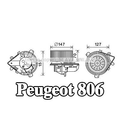 PRASCO محرك منفاخ التدفئة — Peugeot 806