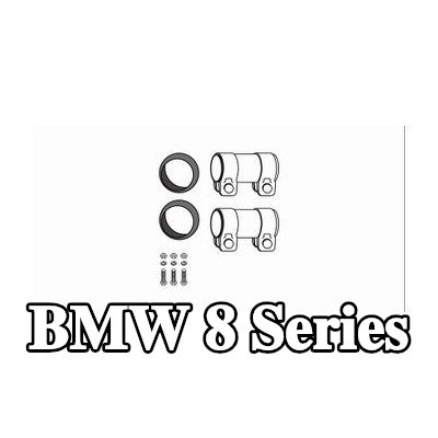 HJS طقم تركيب المحول الحفاز مع موصل الأنابيب — BMW 8 Series