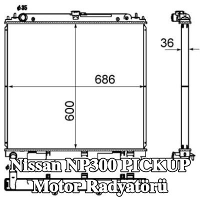 MAHLE Motor radyatörü — Nissan Np300 Pickup