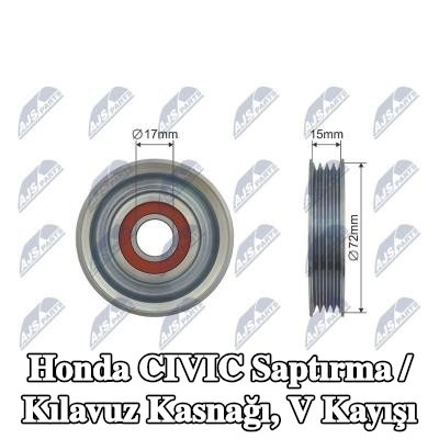 NTY Saptırma / Kılavuz Kasnağı, V kayışı — Honda Civic