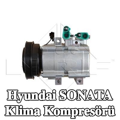 NRF PAG kompresör yağı içeren klima kompresörü, conta halkası ile, conta/sızdırmazlık elemanları ile — 2000 Hyundai Sonata