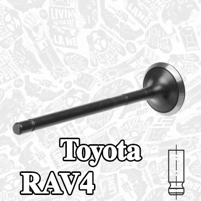 ET ENGINETEAM صمام العادم ساق الصمام المطلي بالنيتريد — Toyota Rav4