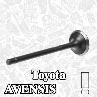 ET ENGINETEAM صمام العادم ساق الصمام المطلي بالنيتريد — Toyota Avensis