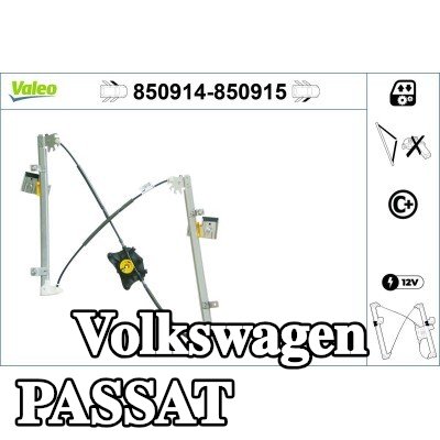 VALEO مُحرك نافذة أمامي أيسر, كهربائي, بدون محرك كهربائي — 2012 Volkswagen Passat