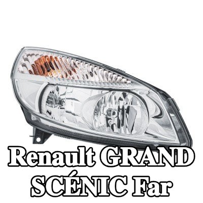 HELLA Far Sağ, H1, H7, H7/H1, PY21W, W5W, ampullü, far seviyeleme motoru olmadan, Gösterge Rengi: şeffaf — 2004 Renault Grand Scénic