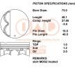 IAP QUALITY PARTS Piston segmanlı piston — Nissan Pixo (1)