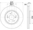HELLA Fren diski PRO Yüksek Karbon, Outer Diameter: 293mm, Dıştan Havalandırmalı, Kaplamalı, tekerlek yatağı olmadan, tekerlek göbeği olmadan, tekerlek saplamaları olmadan — Honda Crosstour (4)