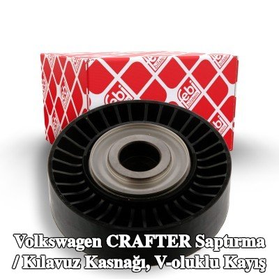 FEBI BILSTEIN Saptırma / kılavuz kasnağı, V-ribbed belt Outer Diameter: 90mm — 2010 Volkswagen Crafter