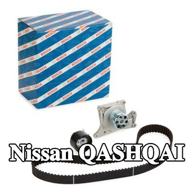 BOSCH مجموعة مضخة المياه وحزام التوقيت عدد الأسنان: 123, Width: 27mm — 2012 Nissan Qashqai