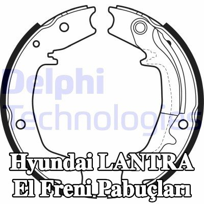 DELPHI El freni pabuçları — Hyundai Lantra