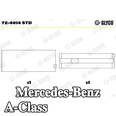 GLYCO محمل العمود المرفقي من الفولاذ المطلي بالبرونز — 2011 Mercedes-Benz A-Class