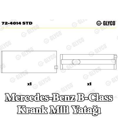 GLYCO Krank mili yatağı Bronz kaplı çelik arka — 2005 Mercedes-Benz B-Class
