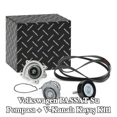 RIDEX Su Pompası + V-Yivli Kayış Kiti contalı/sızdırmaz — 2005 Volkswagen Passat