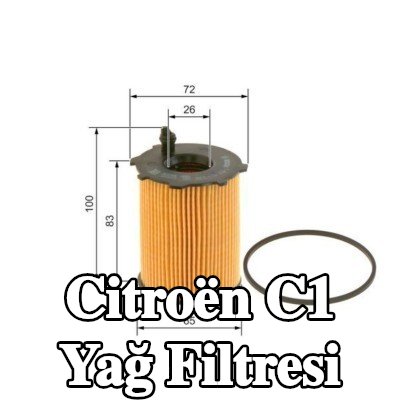 BOSCH Conta/sızdırmazlık elemanlı yağ filtresi — 2011 Citroën C1