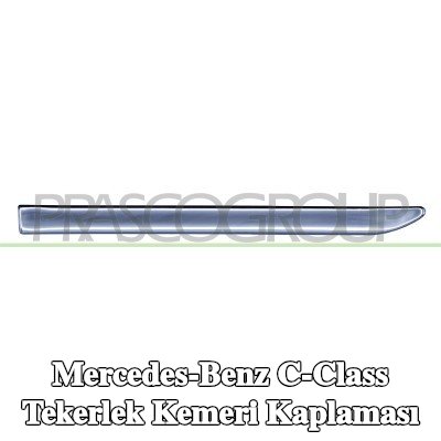 PRASCO Sol ön tekerlek kemeri süslemesi, sabitleme malzemesi ile — Mercedes-Benz C-Class