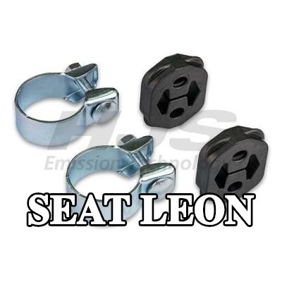 HJS مجموعة التثبيت, كاتم الصوت مع مشابك — SEAT Leon