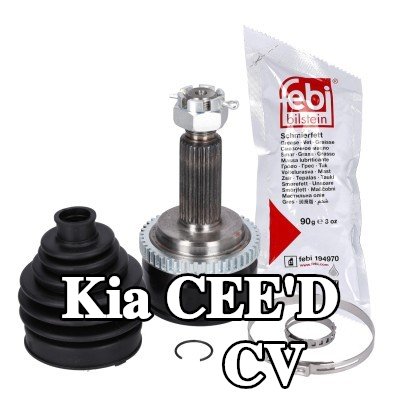 FEBI BILSTEIN مجموعة وصلة المحور الأمامي, جانب العجلة, مع صمولة, مع شحم — 2012 Kia Cee'd