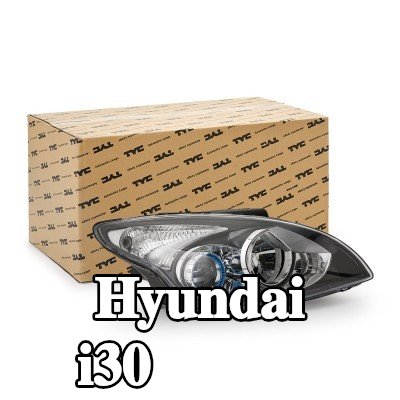 TYC المصباح الأيمن, H1, H7, بدون محرك كهربائي — 2012 Hyundai i30