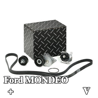 RIDEX مضخة الماء + مجموعة الحزام المضلع على شكل V — Ford Mondeo