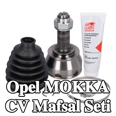 FEBI BILSTEIN Ön aks sol CV mafsal kiti, Ön Aks Sağ, Tekerlek Tarafı, somunlu, gres ile — Opel Mokka