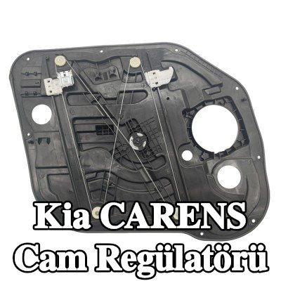 DOGA Cam regülatörü Sağ Ön, Elektrikli, elektrik motoru olmadan, arka plaka ile — Kia Carens
