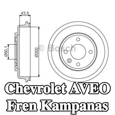 BOSCH Arka aks fren kampanası, 244mm — Chevrolet Aveo