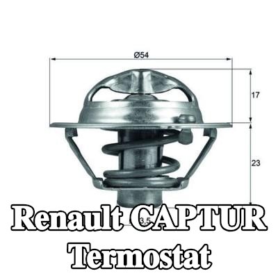 MAHLE Termostat 82°C, 54mm, 13, 5mm, contalı/sızdırmaz — Renault Captur