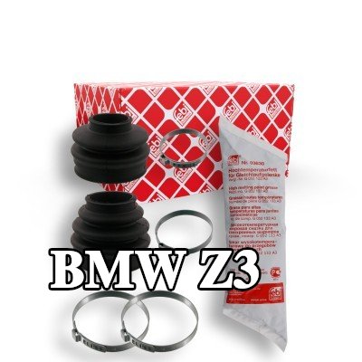 FEBI BILSTEIN طقم غطاء مفصل CV, عمود الإدارة للمحور الخلفي, على جانب ناقل الحركة, مطاط — BMW Z3