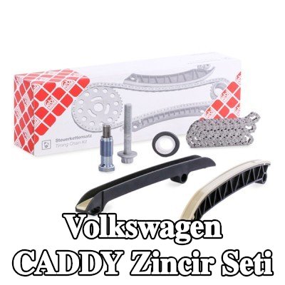 FEBI BILSTEIN Zincir gergisi içeren zamanlama zinciri kiti, kızak raylı — Volkswagen Caddy