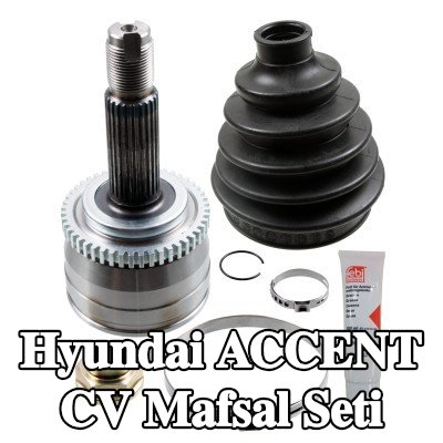 FEBI BILSTEIN Ön aks sol CV mafsal kiti, Tekerlek Tarafı, somunlu, gres ile — Hyundai Accent