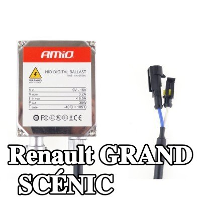 AMiO مقاومات زينون مع مجموعة التثبيت — Renault Grand Scénic