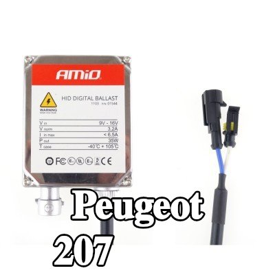 AMiO مقاومات زينون مع مجموعة التثبيت — Peugeot 207