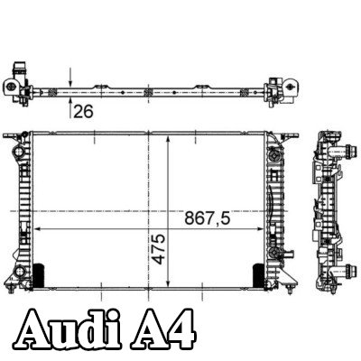 MAHLE مبرد المحرك — 2012 Audi A4