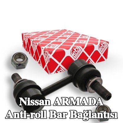 FEBI BILSTEIN Ön aks sol anti-roll bar bağlantısı, Ön Aks Sağ, 76mm, Çelik — Nissan Armada