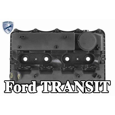 VAICO غطاء صمامات مع حشوة غطاء الصمامات, مع مسامير/براغي, مع صمام تنفيس — Ford Transit