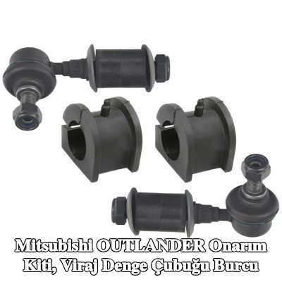 RIDEX Onarım kiti, ön aks her iki taraf için stabilizatör burcu, bağlantı çubuğu ile — 2003 Mitsubishi Outlander