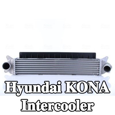 NISSENS Hızlı bağlantı parçası olmayan Intercooler, Sol konektör, açılı, Sağ konektör, açılı — Hyundai Kona