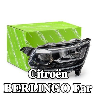 VALEO Far Sol, far seviyeleme motorlu, uzun far ampullü, kısa far ampullü, orijinal markalı — Citroën Berlingo